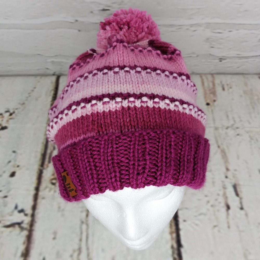 Duncan Street Designs Textured Lizette Hand Knit Beanie Hat - Picture 6 of 7